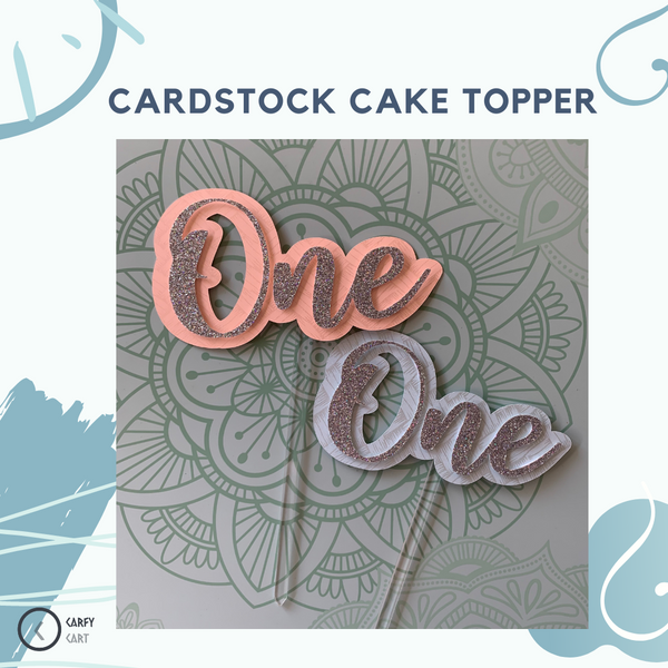 Cardstock Cake Topper
