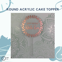 Round Acrylic Cake Topper